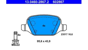 Klocki hamulcowe ATE 13.0460-2867.2