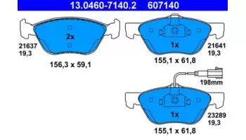 Klocki hamulcowe ATE 13.0460-7140.2