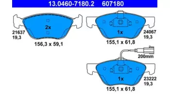 Klocki hamulcowe ATE 13.0460-7180.2