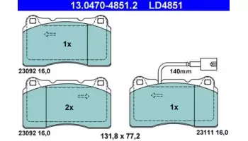 Klocki hamulcowe ATE 13.0470-4851.2