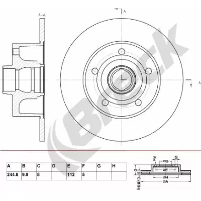 Tarcze hamulcowe BRECK BR 009 SA100