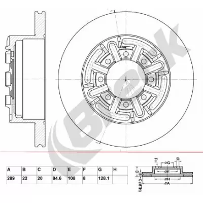 Tarcze hamulcowe BRECK BR 047 SA100