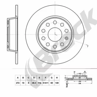 Tarcze hamulcowe BRECK BR 071 SA100