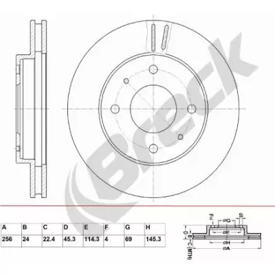 Tarcze hamulcowe BRECK BR 380 VA100