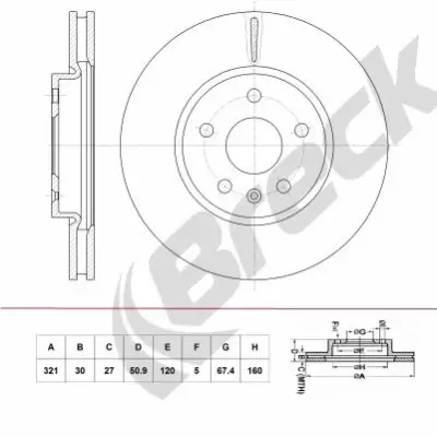 Tarcze hamulcowe BRECK BR 396 VA100