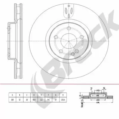 Tarcze hamulcowe BRECK BR 437 VA100