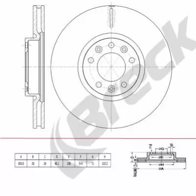 Tarcze hamulcowe BRECK BR 446 VA100