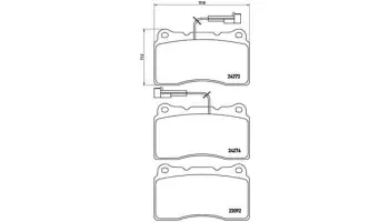 Klocki hamulcowe BREMBO P23098