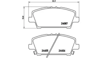 Klocki hamulcowe BREMBO P28037