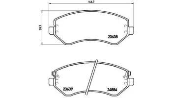 Klocki hamulcowe BREMBO P37007