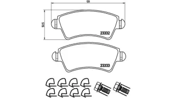 Klocki hamulcowe BREMBO P61067
