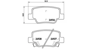 Klocki hamulcowe BREMBO P83114