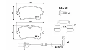 Klocki hamulcowe BREMBO P85157