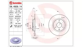 Tarcze hamulcowe BREMBO 08.4929.14