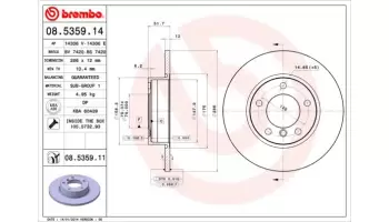 Tarcze hamulcowe BREMBO 08.5359.11