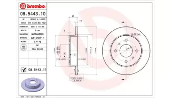 Tarcze hamulcowe BREMBO 08.5443.11
