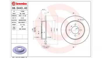 Tarcze hamulcowe BREMBO 08.5443.40