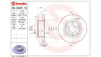 Tarcze hamulcowe BREMBO 08.5497.10