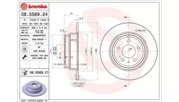 Tarcze hamulcowe BREMBO 08.5569.21