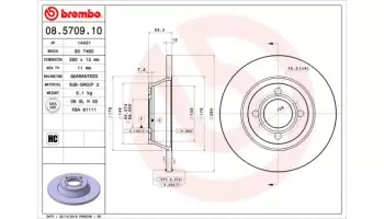 Tarcze hamulcowe BREMBO 08.5709.10