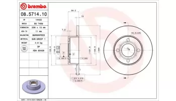 Tarcze hamulcowe BREMBO 08.5714.10