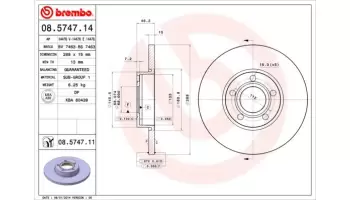 Tarcze hamulcowe BREMBO 08.5747.11