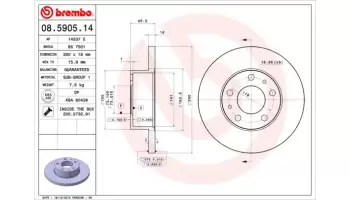 Tarcze hamulcowe BREMBO 08.5905.14