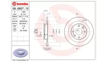 Tarcze hamulcowe BREMBO 08.6857.10
