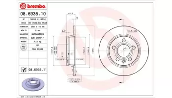 Tarcze hamulcowe BREMBO 08.6935.11