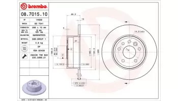 Tarcze hamulcowe BREMBO 08.7015.10