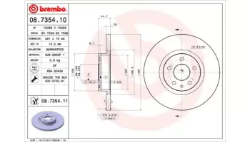 Tarcze hamulcowe BREMBO 08.7354.11