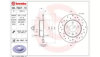 Tarcze hamulcowe BREMBO 08.7627.1X