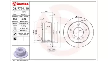 Tarcze hamulcowe BREMBO 08.7724.10