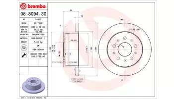 Tarcze hamulcowe BREMBO 08.8094.30
