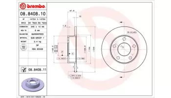 Tarcze hamulcowe BREMBO 08.8408.10