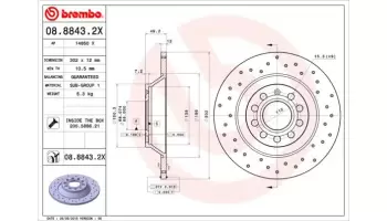 Tarcze hamulcowe BREMBO 08.8843.2X