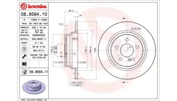 Tarcze hamulcowe BREMBO 08.9584.11