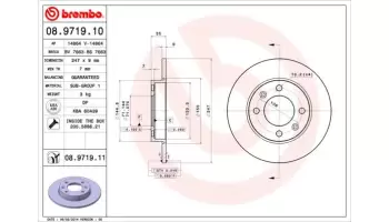 Tarcze hamulcowe BREMBO 08.9719.11