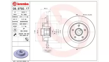 Tarcze hamulcowe BREMBO 08.9792.17