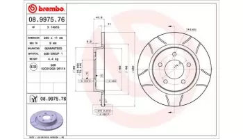 Tarcze hamulcowe BREMBO 08.9975.76