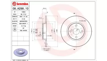 Tarcze hamulcowe BREMBO 08.A298.10