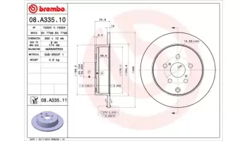 Tarcze hamulcowe BREMBO 08.A335.11
