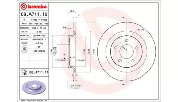 Tarcze hamulcowe BREMBO 08.A711.11