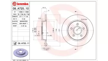 Tarcze hamulcowe BREMBO 08.A725.10