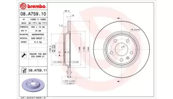 Tarcze hamulcowe BREMBO 08.A759.11