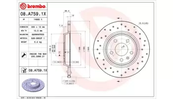 Tarcze hamulcowe BREMBO 08.A759.1X