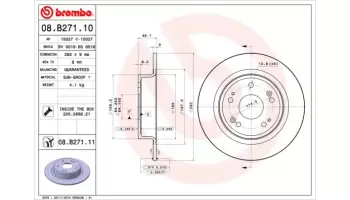 Tarcze hamulcowe BREMBO 08.B271.11