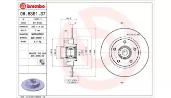Tarcze hamulcowe BREMBO 08.B391.37