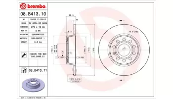 Tarcze hamulcowe BREMBO 08.B413.11