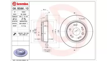 Tarcze hamulcowe BREMBO 08.B586.10